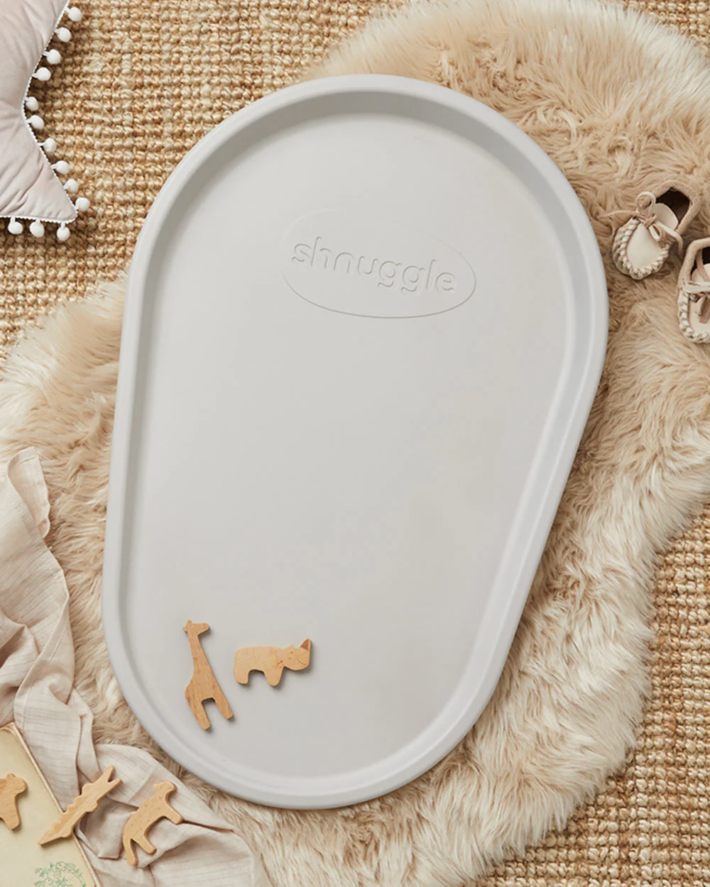 Shnuggle Newborn Bath Tub with Diaper Changing Mat & Bath Jug-0 to 12M-Blossom - Image 26