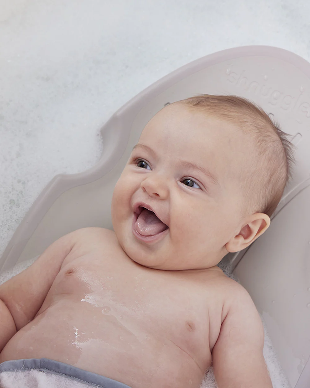 Shnuggle Baby Bather-Non Slip and Soft Warm to Touch Backrest-Water Level Indicator-0 to 6M-Blossom - Image 6