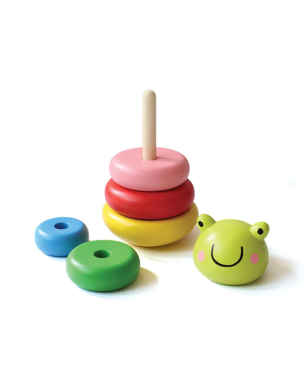 Shumee Frog Wooden Rainbow Stacker-Shape Sorter & Stacker-Learning & Educational Toys-12M+ - Image 4