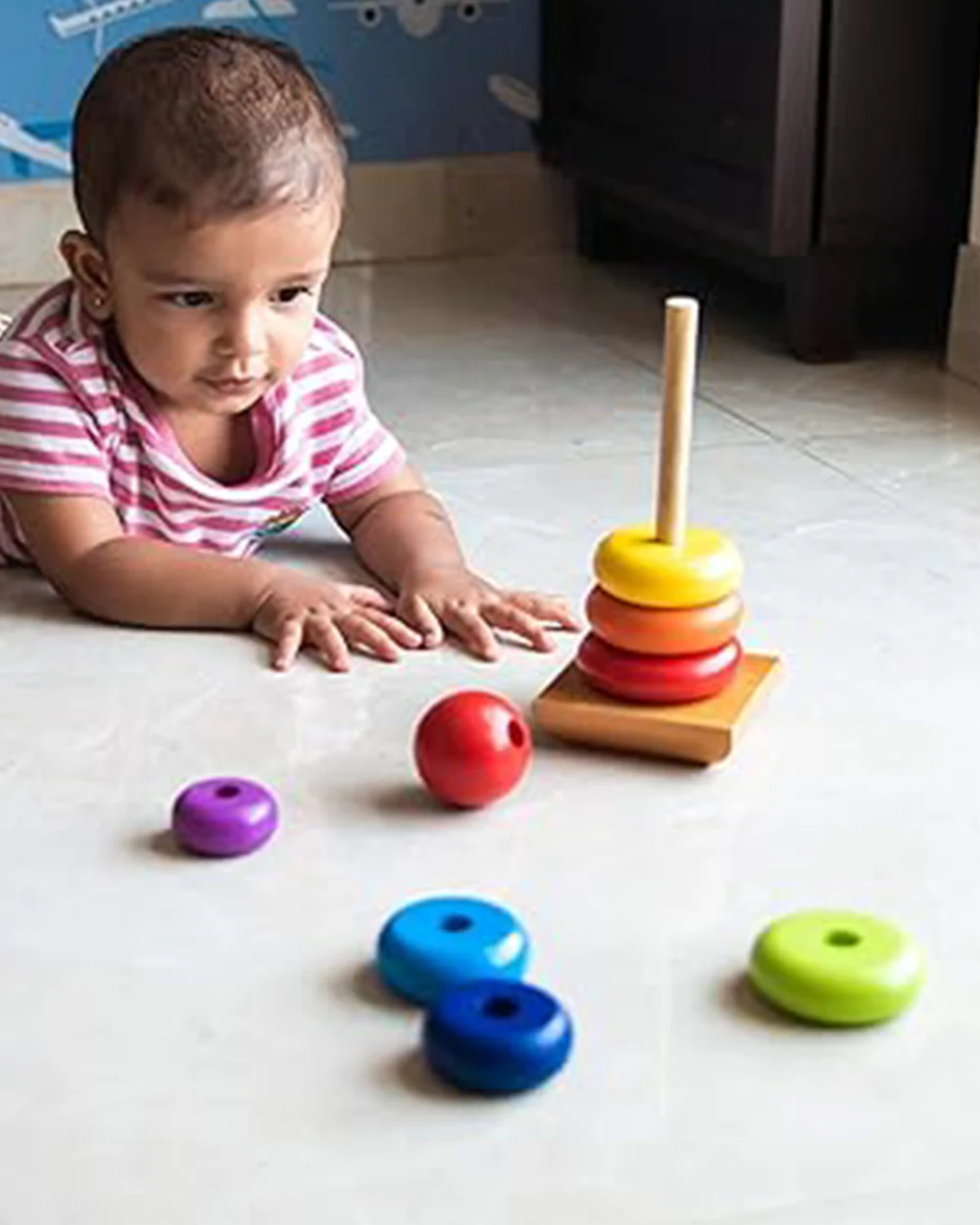 Shumee Frog Wooden Rainbow Stacker-Shape Sorter & Stacker-Learning & Educational Toys-12M+ - Image 5