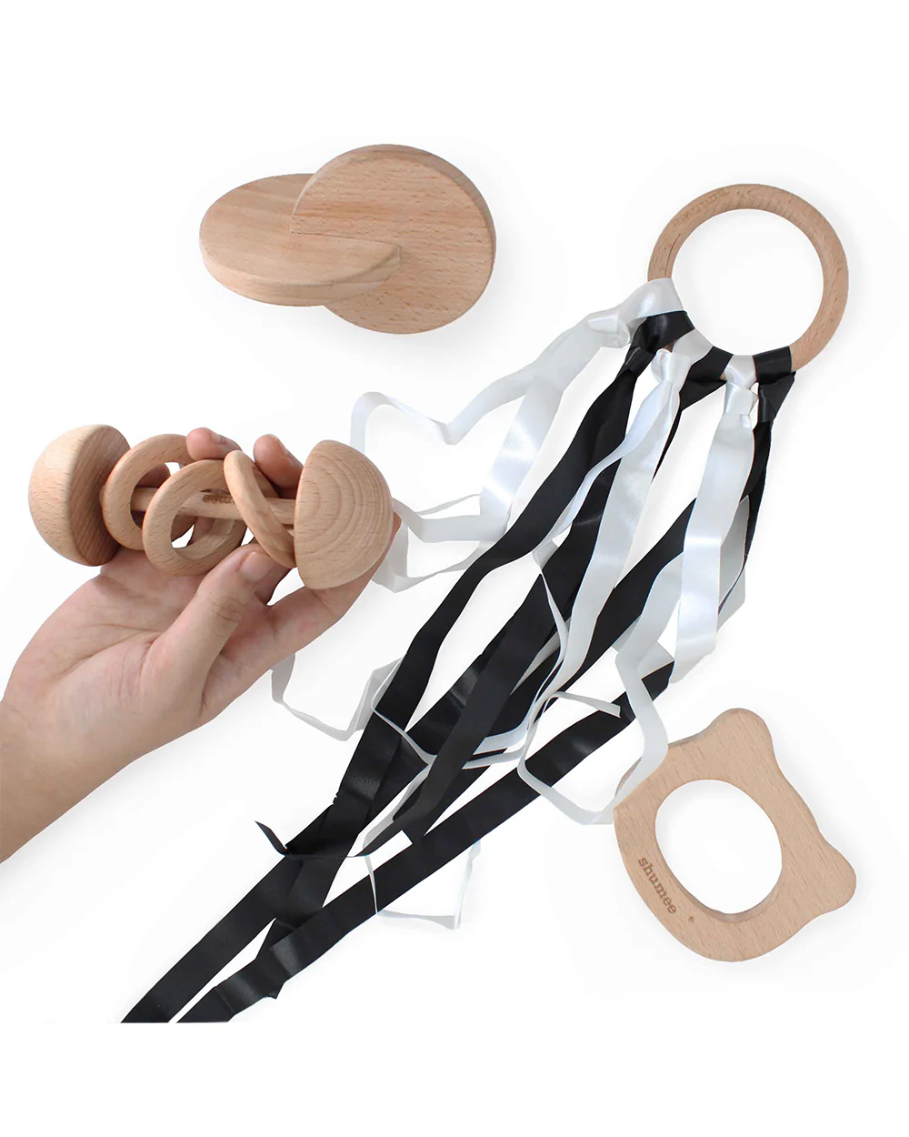 Shumee Montessori Rattle & Teether Rattle Toy-Pack Of 4-For Infants - Image 6