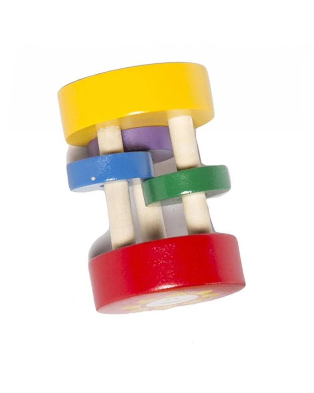 Shumee Red & Yellow Sunny Wooden Rattle Toy-Smooth Edges & Non Toxic-For Infants - Image 4