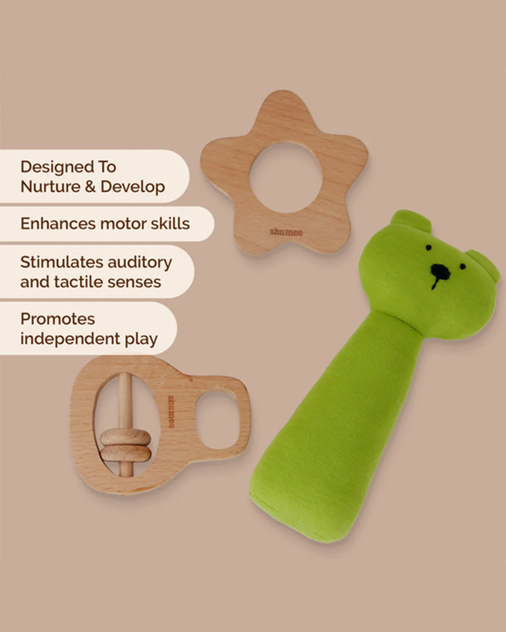 Shumee The Newborn Toy Gift Set-Pack of 3-For Baby Shower - Image 4