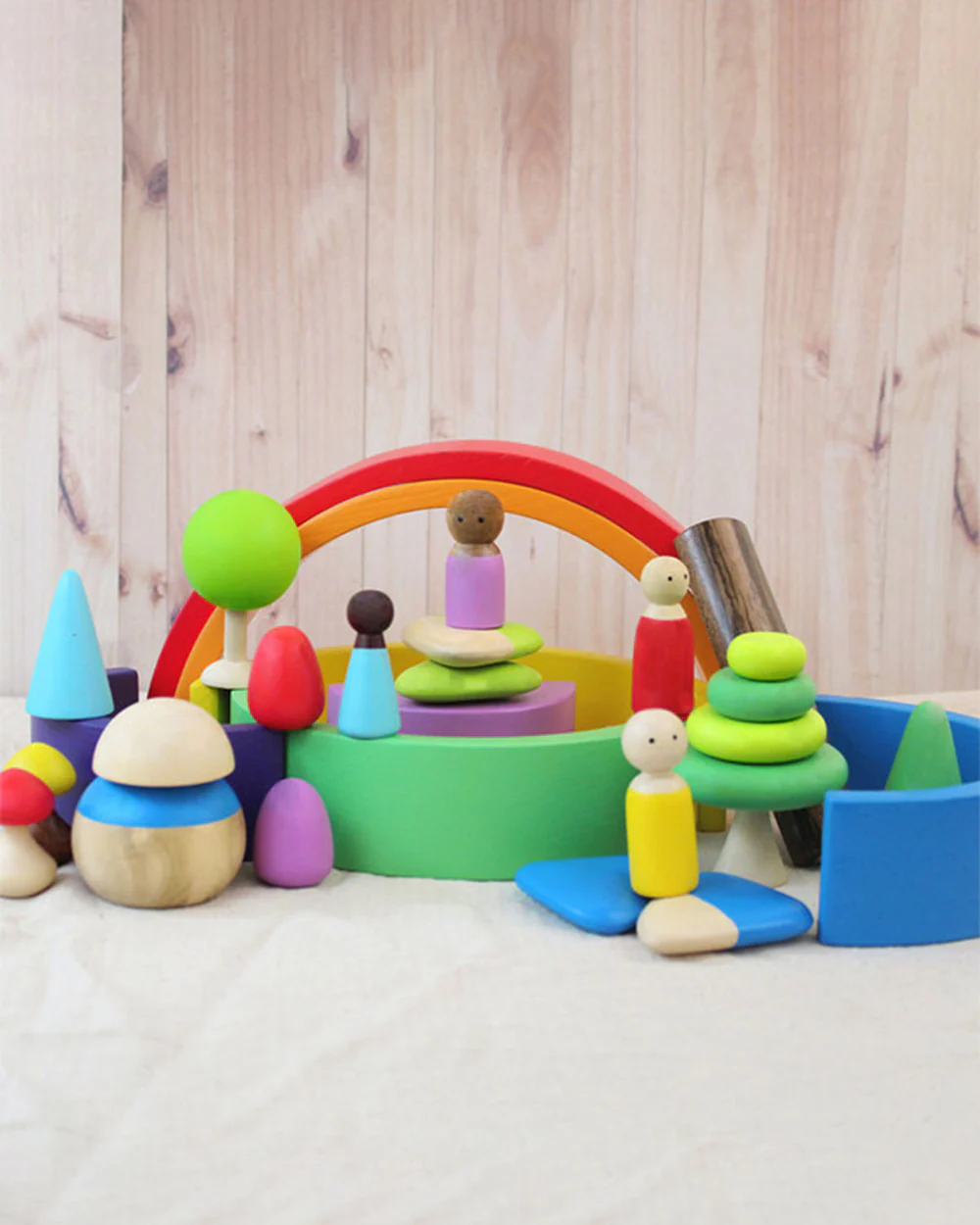 Shumee Wooden 24 Pieces Play Set With Peg Dolls-Pretend & Play Toy-24M+ - Image 5
