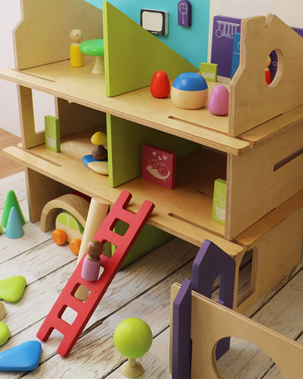 Shumee Wooden 24 Pieces Play Set With Peg Dolls-Pretend & Play Toy-24M+ - Image 7