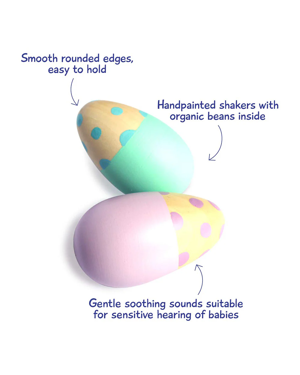 Shumee Wooden Dino Egg Shakers Rattle Toy-For Infants - Image 4