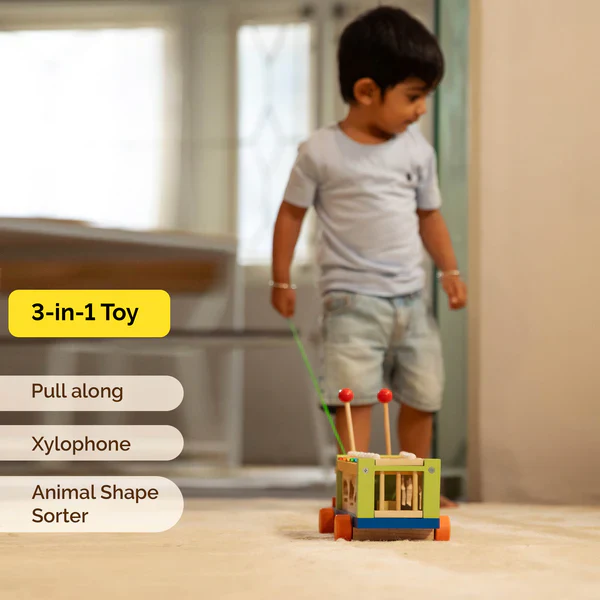 Shumee Wooden Musical Shape Sorter Truck Musical Toy-12M+ - Image 6