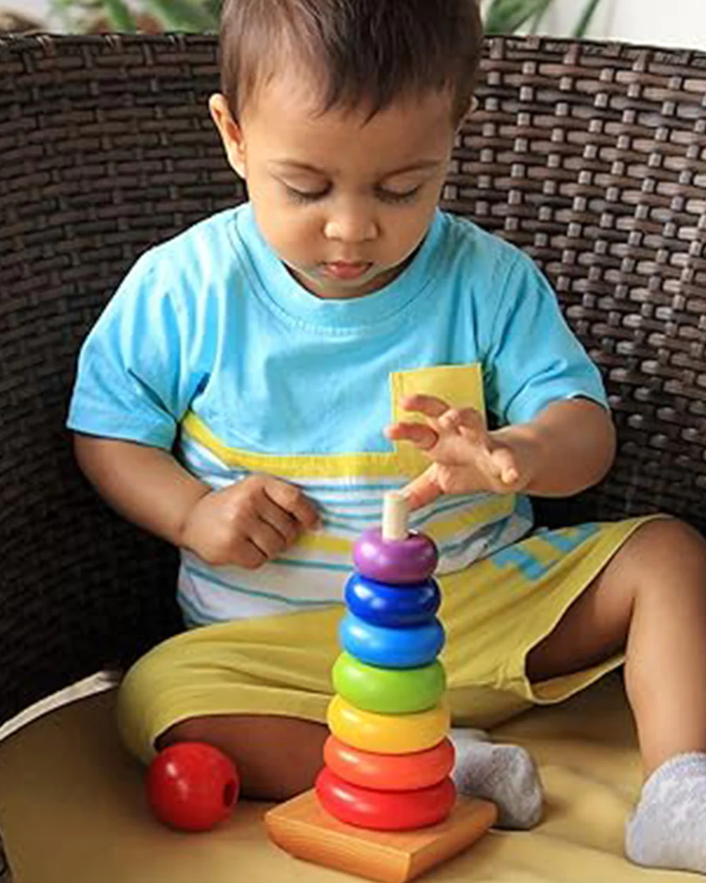 Shumee Wooden Stacker Rings-Shape Sorter & Stacker-Learning & Educational Toys-12M+ - Image 7