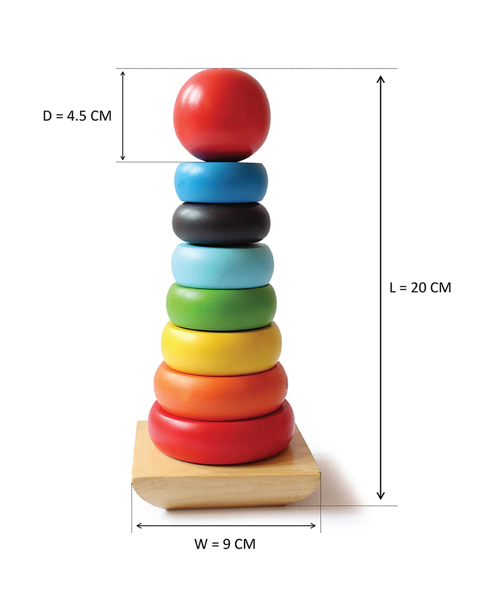 Shumee Wooden Stacker Rings-Shape Sorter & Stacker-Learning & Educational Toys-12M+ - Image 8