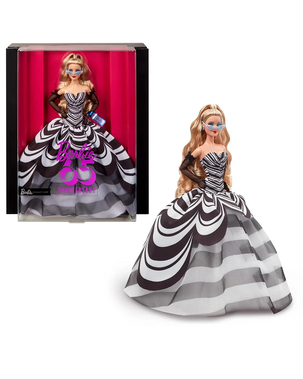Signature 65th Anniversary Doll with Blonde Hair and Black and White Gown-Promotes Role Play-Doll & Doll Houses-36M+ - Image 2