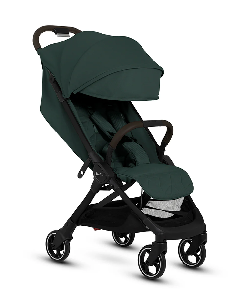 Silver Cross Clic 2 Cabin Friendly Stroller-One Hand Fold-Flat Reclining Seat-Includes Rain Cover-2 Years Warranty-Pram for 0 to 4Y (Upto 22 Kg)-Conifer