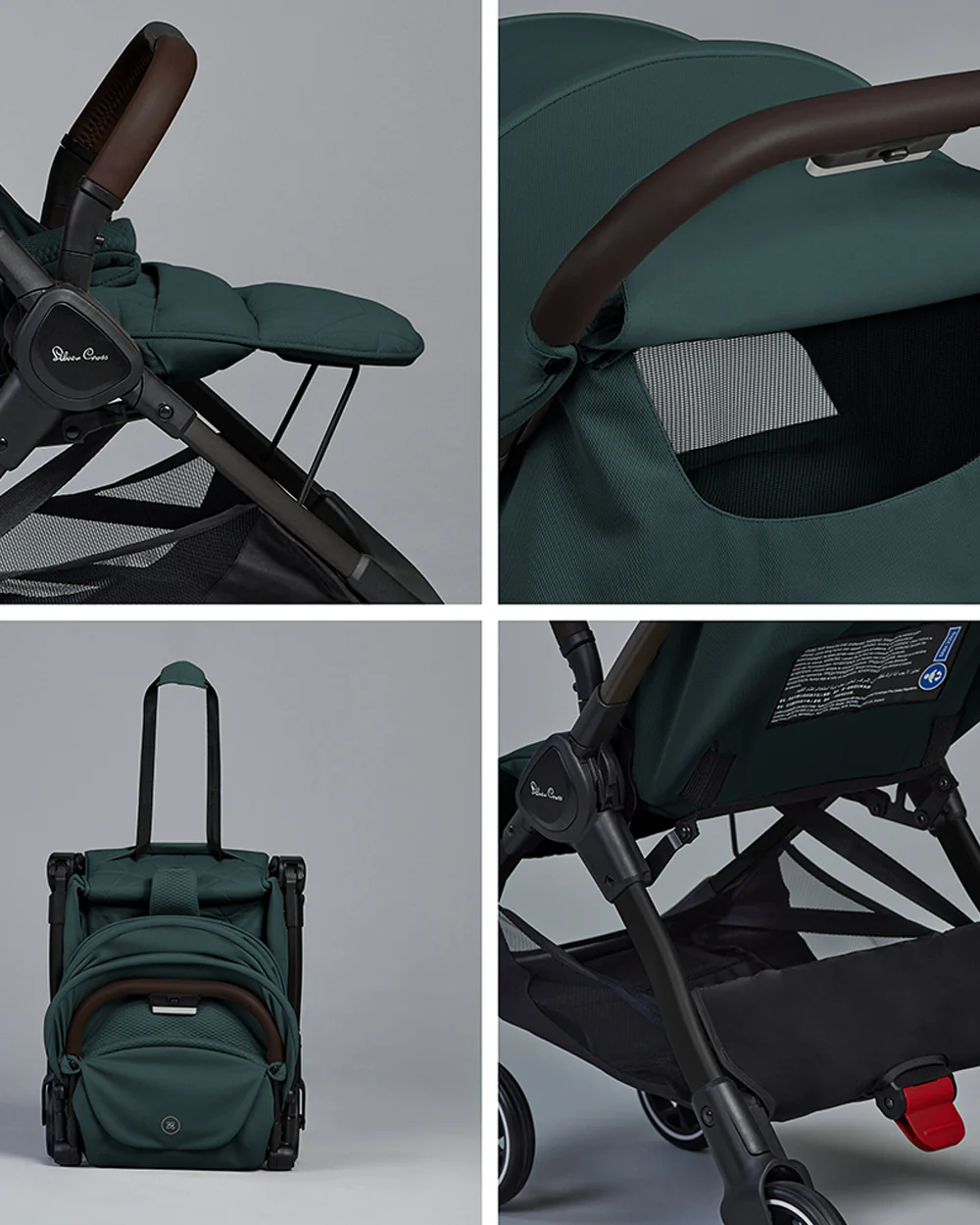 Silver Cross Clic 2 Cabin Friendly Stroller-One Hand Fold-Flat Reclining Seat-Includes Rain Cover-2 Years Warranty-Pram for 0 to 4Y (Upto 22 Kg)-Conifer - Image 9