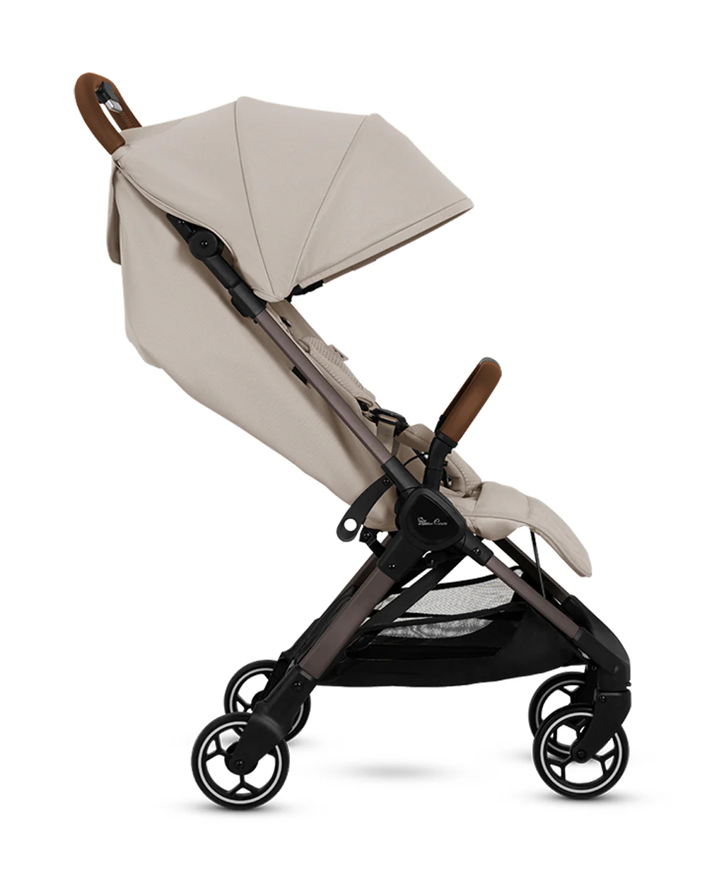 Silver Cross Clic 2 Cabin Friendly Stroller-One Hand Fold-Flat Reclining Seat-Includes Rain Cover-2 Years Warranty-Pram for 0 to 4Y (Upto 22 Kg)-Latte - Image 6