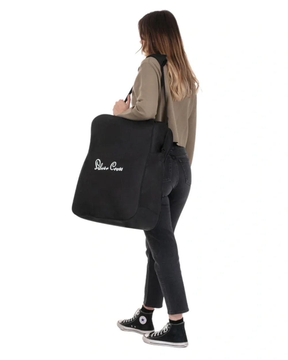 Silver Cross Clic Stroller Bag-PVC Base for Extra Protection-Adjustable Carry Strap-Black - Image 6
