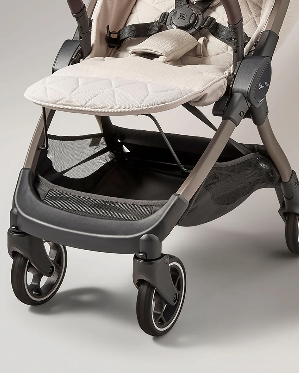 Silver Cross Clic Cabin Friendly Stroller-One Hand Fold-Flat Reclining Seat-Includes Rain Cover-2 Years Warranty-Pram for 0 to 4Y (Upto 22 Kg)-Almond - Image 17