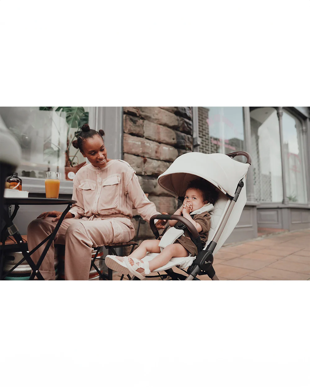 Silver Cross Clic Cabin Friendly Stroller-One Hand Fold-Flat Reclining Seat-Includes Rain Cover-2 Years Warranty-Pram for 0 to 4Y (Upto 22 Kg)-Almond - Image 18