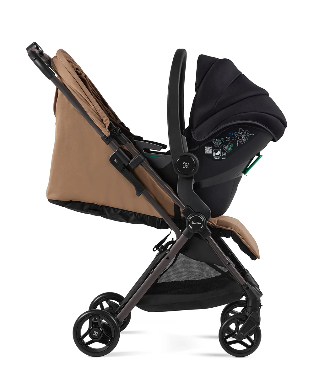 Silver Cross Jet 5-World's First Cabin Approved Baby Stroller-Lightweight & Travel Friendly-One Motion Fold-Car Seat Compatible-2 Years Warranty-Includes Rain Cover & Travel Bag-Pram for 0 to 4Y (Upto 22 Kg)-Cinnamon - Image 12