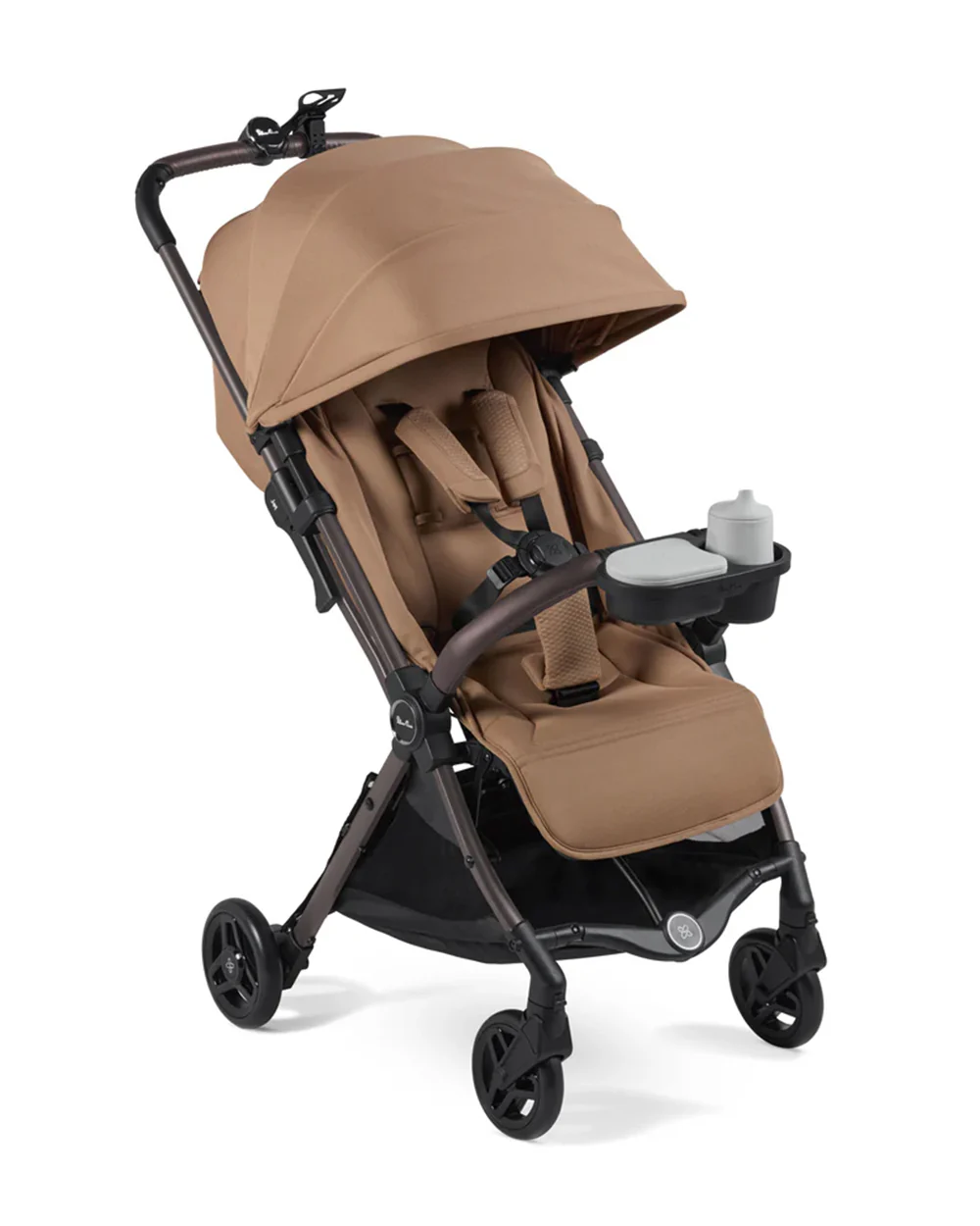Silver Cross Jet 5-World's First Cabin Approved Baby Stroller-Lightweight & Travel Friendly-One Motion Fold-Car Seat Compatible-2 Years Warranty-Includes Rain Cover & Travel Bag-Pram for 0 to 4Y (Upto 22 Kg)-Cinnamon - Image 6