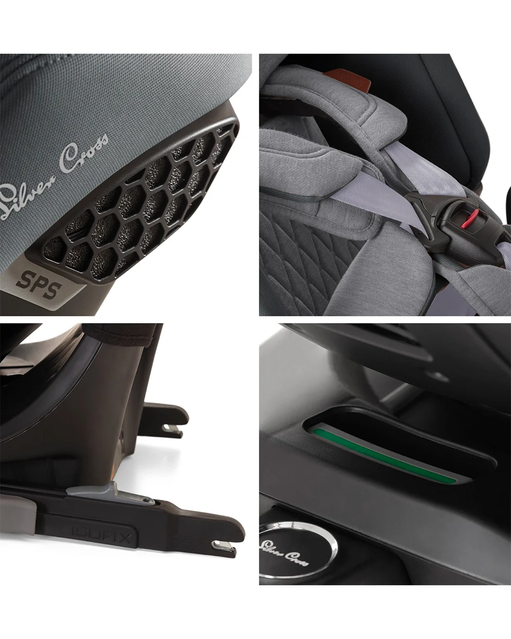 Silver Cross Motion 2 All Size 360 Baby Car Seat-Convertible Car Seat-Hydro Protect Removable & Leafproof Liner-EasyFit Sprung Safety Harness-3 Position Recline-0 M+ (Upto 12Y)-Glacier - Image 10