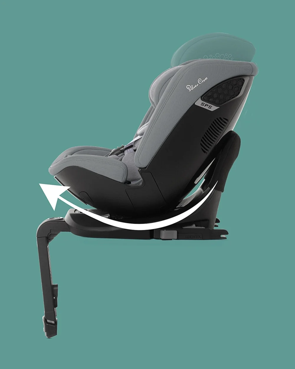 Silver Cross Motion 2 All Size 360 Baby Car Seat-Convertible Car Seat-Hydro Protect Removable & Leafproof Liner-EasyFit Sprung Safety Harness-3 Position Recline-0 M+ (Upto 12Y)-Glacier - Image 9