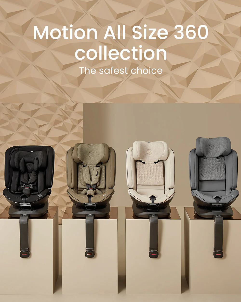 Silver Cross Motion All Size 360 Baby Convertible Car Seat-Easy Lock ISOFIX-R129 Certified-360 Degree Rotation-For 0M+ (Upto 12Y)-Almond - Image 22
