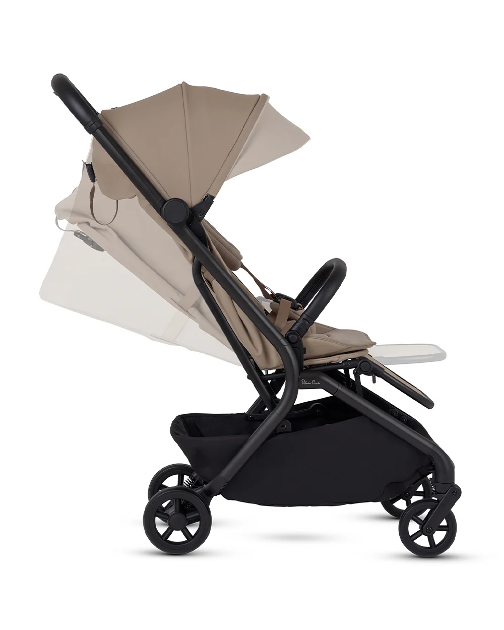 Silver Cross Nia-World's First & Only Cabin Approved Stroller in Both Stroller & Carry Cot Mode-One Hand Fold-Flat Reclining Seat-Travel System Compatible-2 Years Warranty-For 0 to 4Y (Upto 22 kg)-Champagne - Image 8