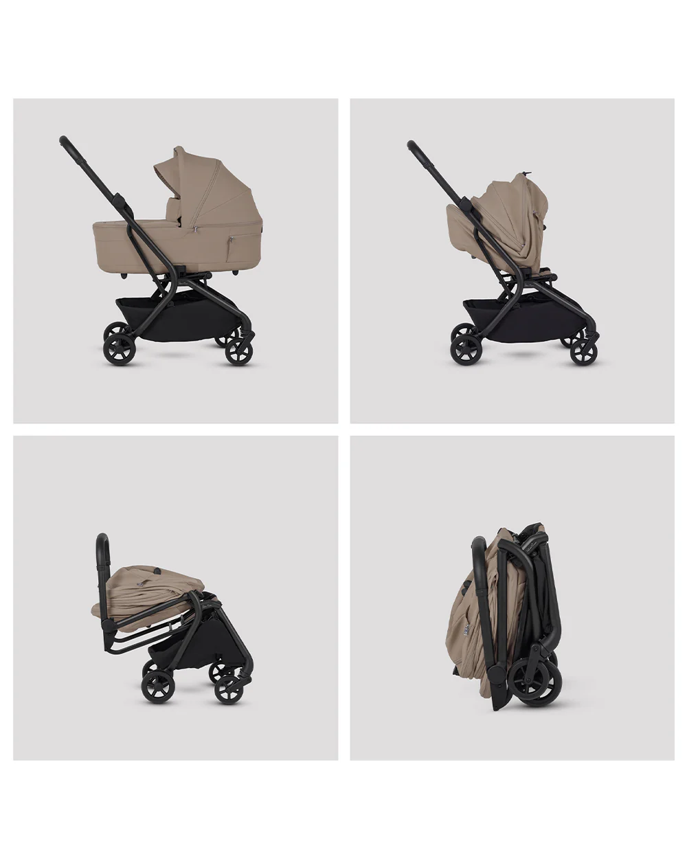 Silver Cross Nia-World's First & Only Cabin Approved Carry Cot (When Attached To Stroller)-Folds With the Stroller-No Adapters Required-Extendable & UPF 50+ Canopy-For 0 to 6M (Upto 9 kg)-Champagne - Image 9