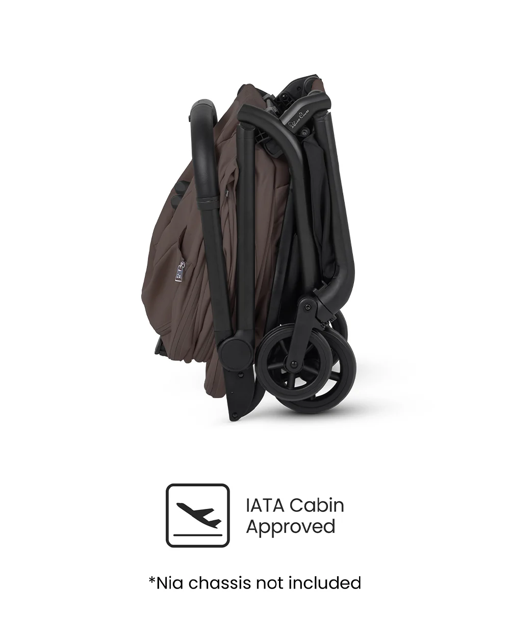 Silver Cross Nia-World's First & Only Cabin Approved Carry Cot (When Attached To Stroller)-Folds With the Stroller-No Adapters Required-Extendable & UPF 50+ Canopy-For 0 to 6M (Upto 9 kg)-Chocolate - Image 6