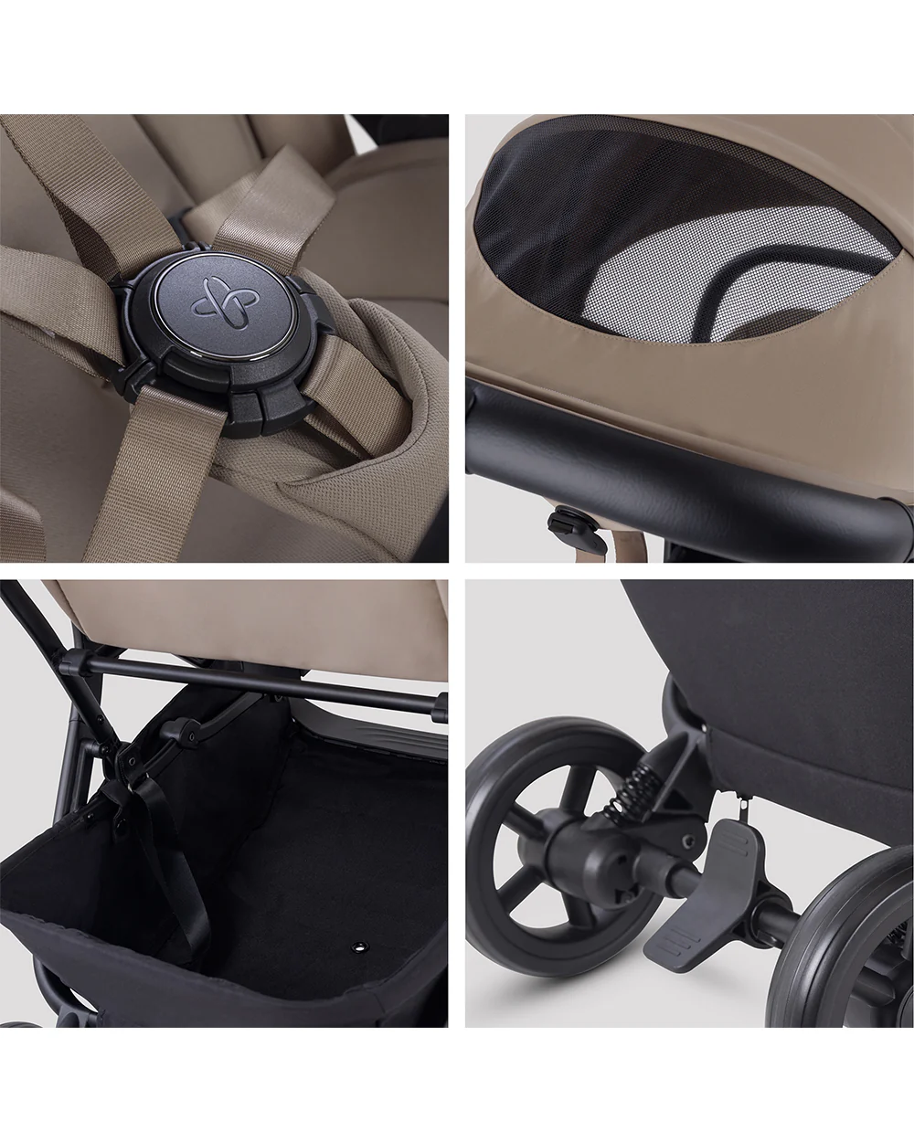 Silver Cross Nia-World's First & Only Cabin Approved Stroller & Carry Cot Travel System-Champagne - Image 13