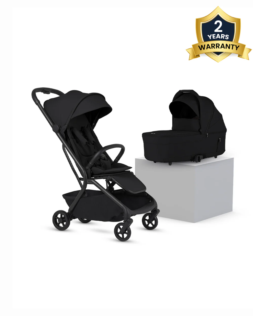 Silver Cross Nia-World's First & Only Cabin Approved Stroller & Carry Cot Travel System-Onyx - Image 2