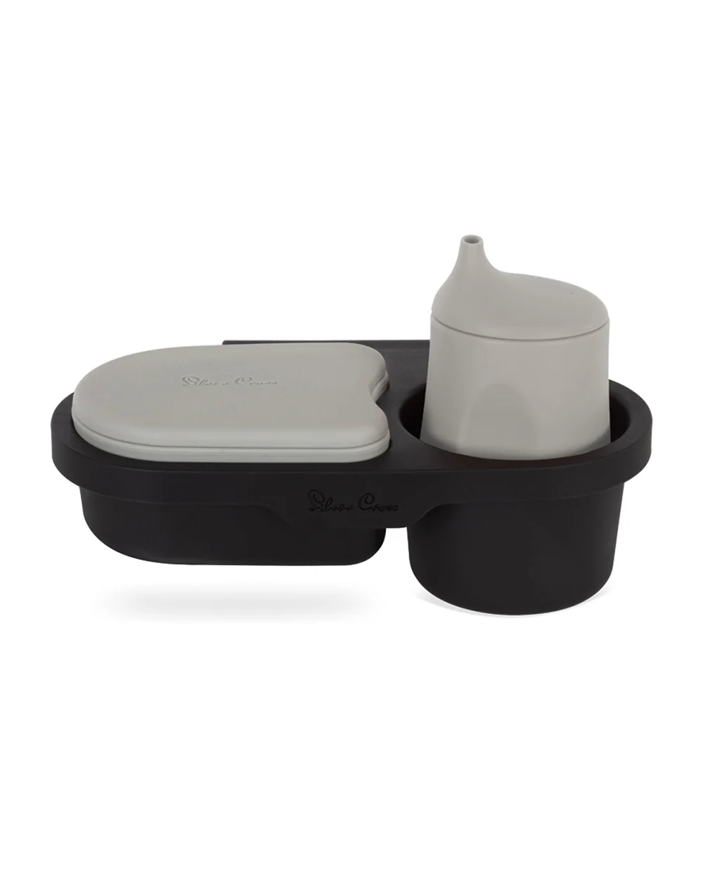 Silver Cross Universal Snack Tray-Easily Snaps On To Stroller Bumper Bar-BPA Free & Food Grade Silicone-Black