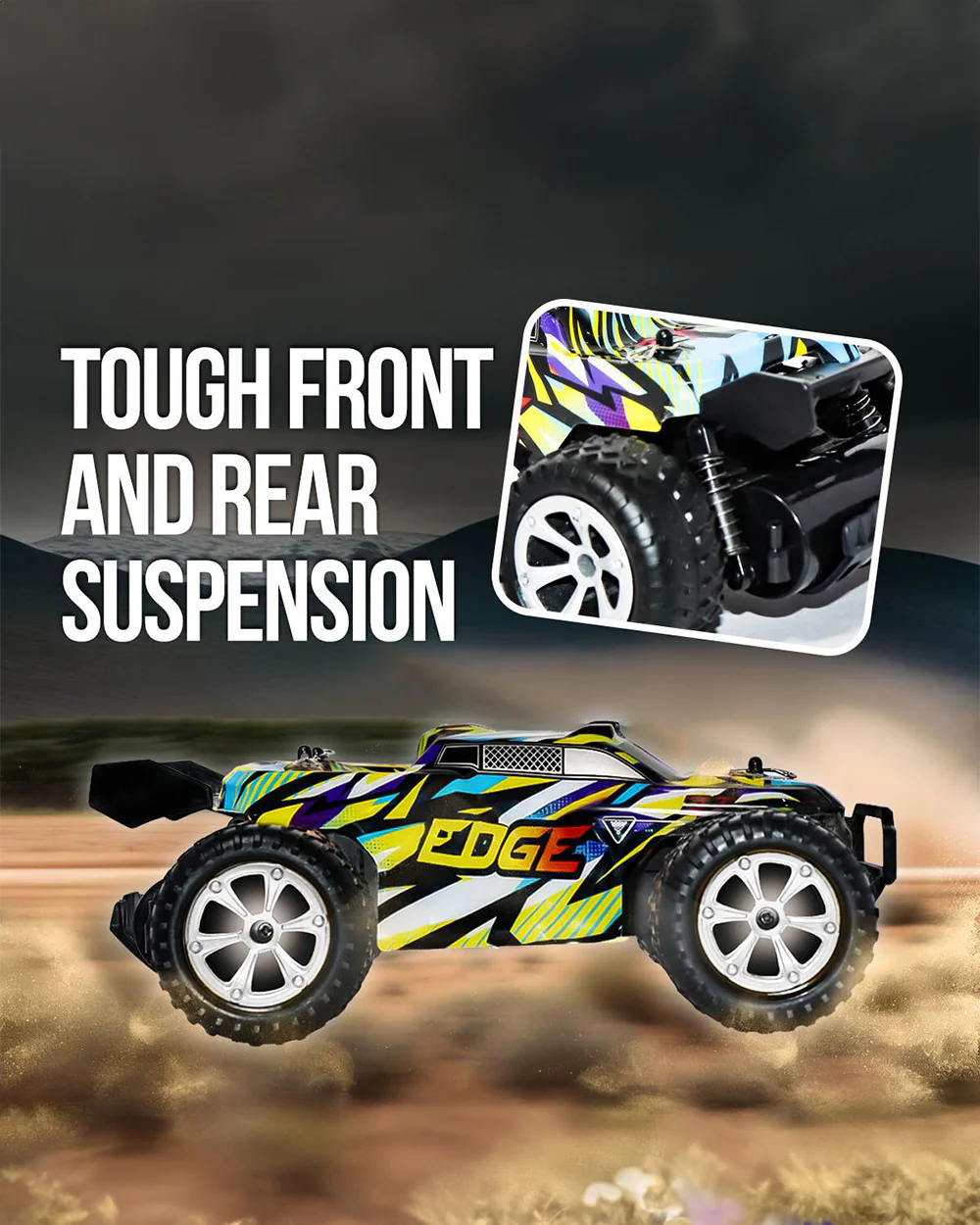 Sirius Dune Drifter Remote Control Car with LED Lights-Easy to Use-Vehicle Toy-Blue - Image 4