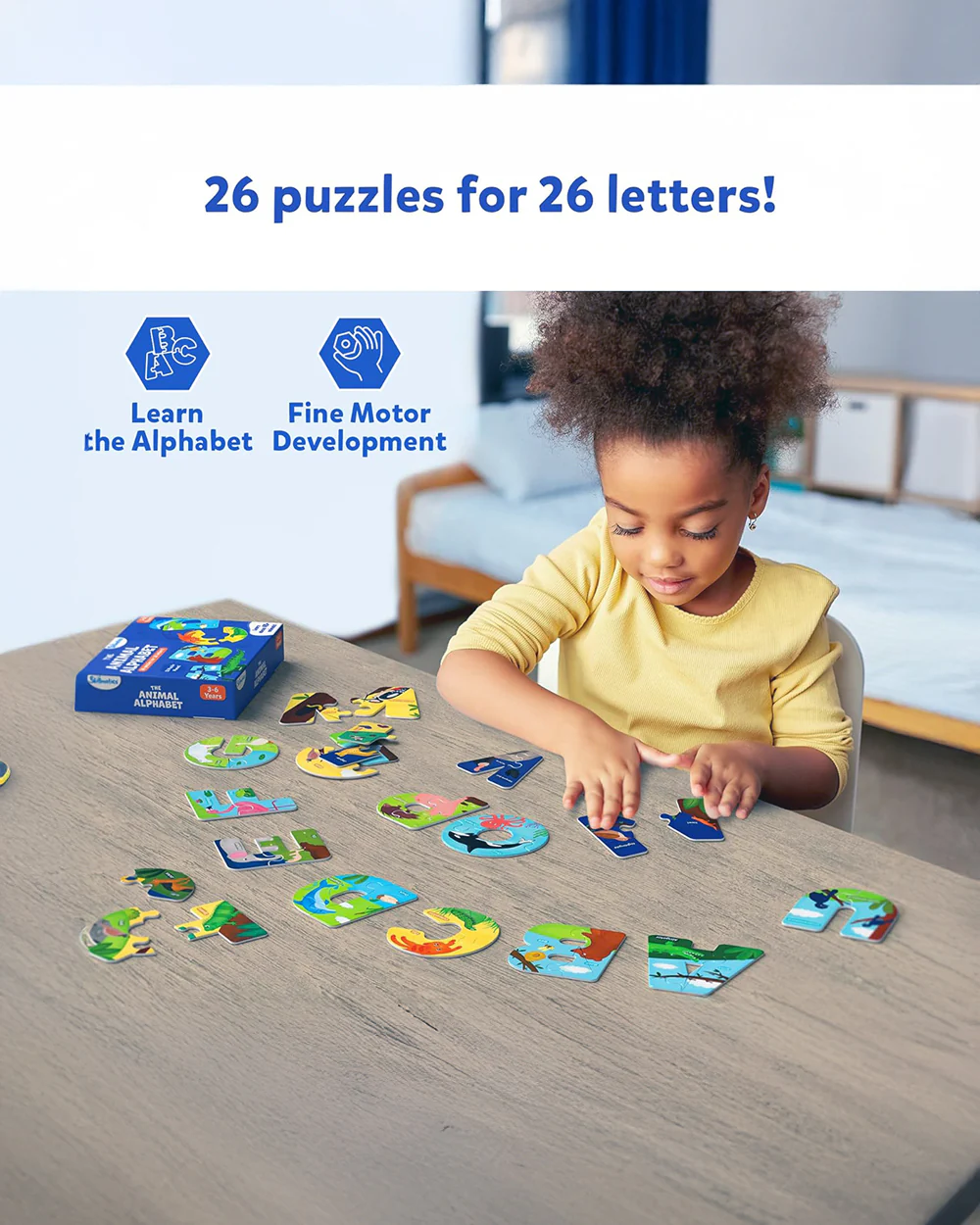 Skillmatics Animal Alphabet Floor Puzzle-52 Pieces-Learning & Educational Toys-12M+ - Image 4