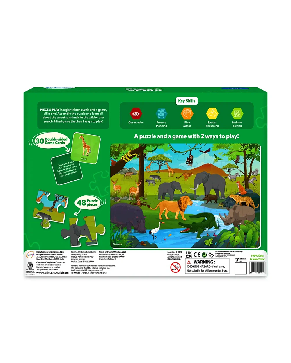 Skillmatics Animal Floor Puzzle-48 Jumble Pieces-Learning & Educational Toys-12M+ - Image 9