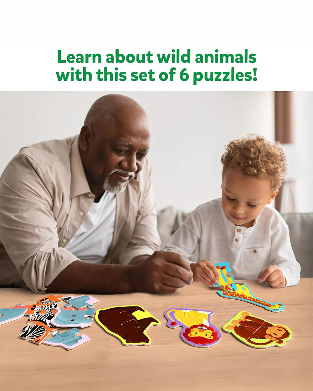 Skillmatics Animals in the Wild Puzzle Set-21 Pieces-Learning & Educational Toys-12M+ - Image 4