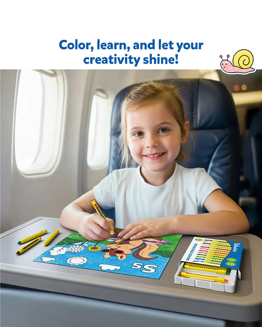 Skillmatics Color And Learn-Colouring Book-Art & Craft Kit-Include 50 Pages-Animals At Play-36M+ - Image 3