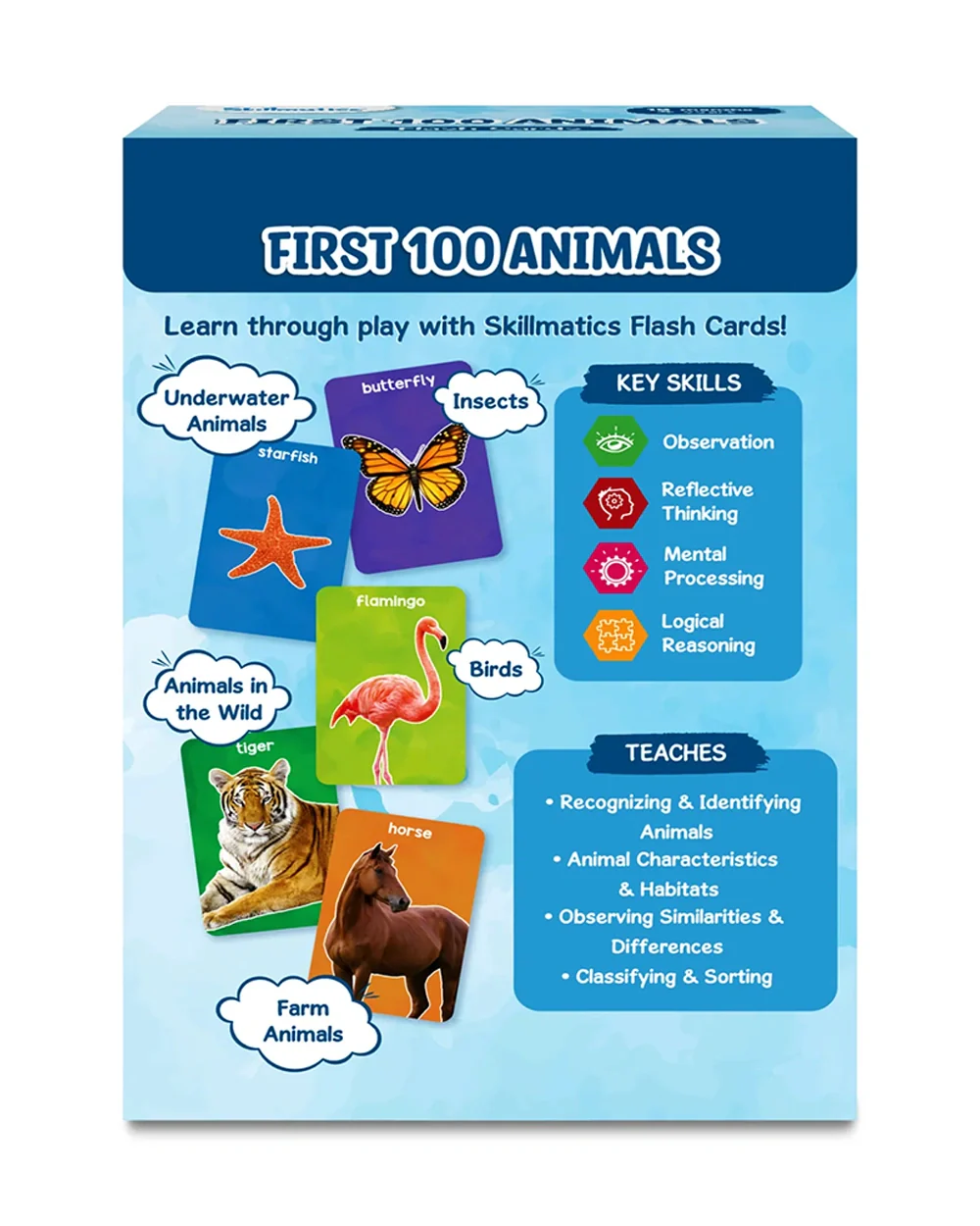 Skillmatics First 100 Animals Flash Cards-50 Double Sides Cards-Enhances Learning-Learning & Educational Toys-12M+ - Image 8