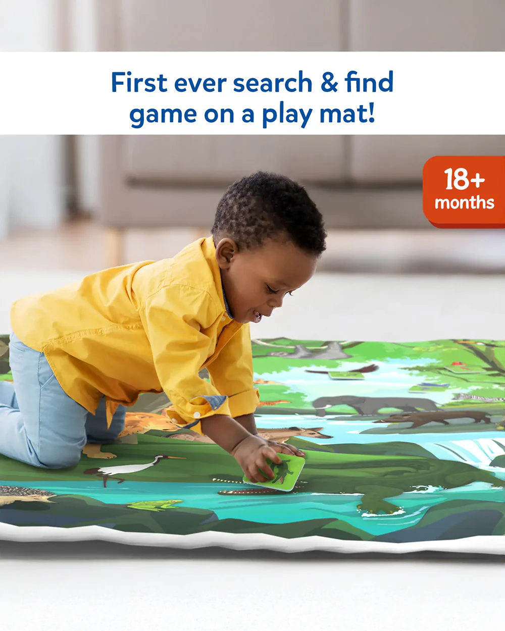 Skillmatics Found It Junior Amazing Animals Playmat-Include 35 Search & Find Game Cards-Develop Observation Skills-18M+ - Image 3