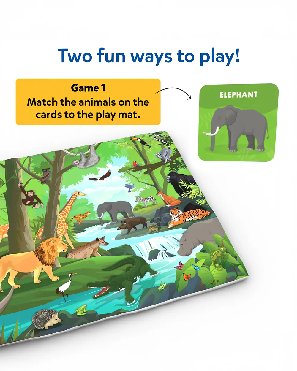 Skillmatics Found It Junior Amazing Animals Playmat-Include 35 Search & Find Game Cards-Develop Observation Skills-18M+ - Image 5