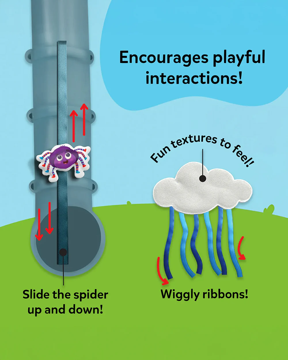 Skillmatics Incy Wincy Spider Cloth Book-Floopy & Crinky Legs to grab, hold & play-Learning & Educational Toys-6M+ - Image 5