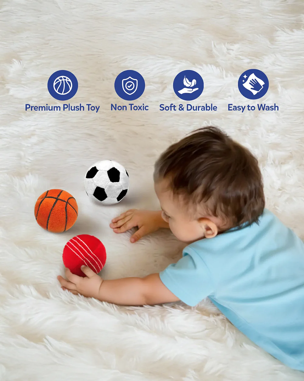 Skillmatics My First Sports Bag-Plush Rattle Toy-With Squeaker and Crinkle Balls-Sparks Sensory Exploration-6M+ - Image 6