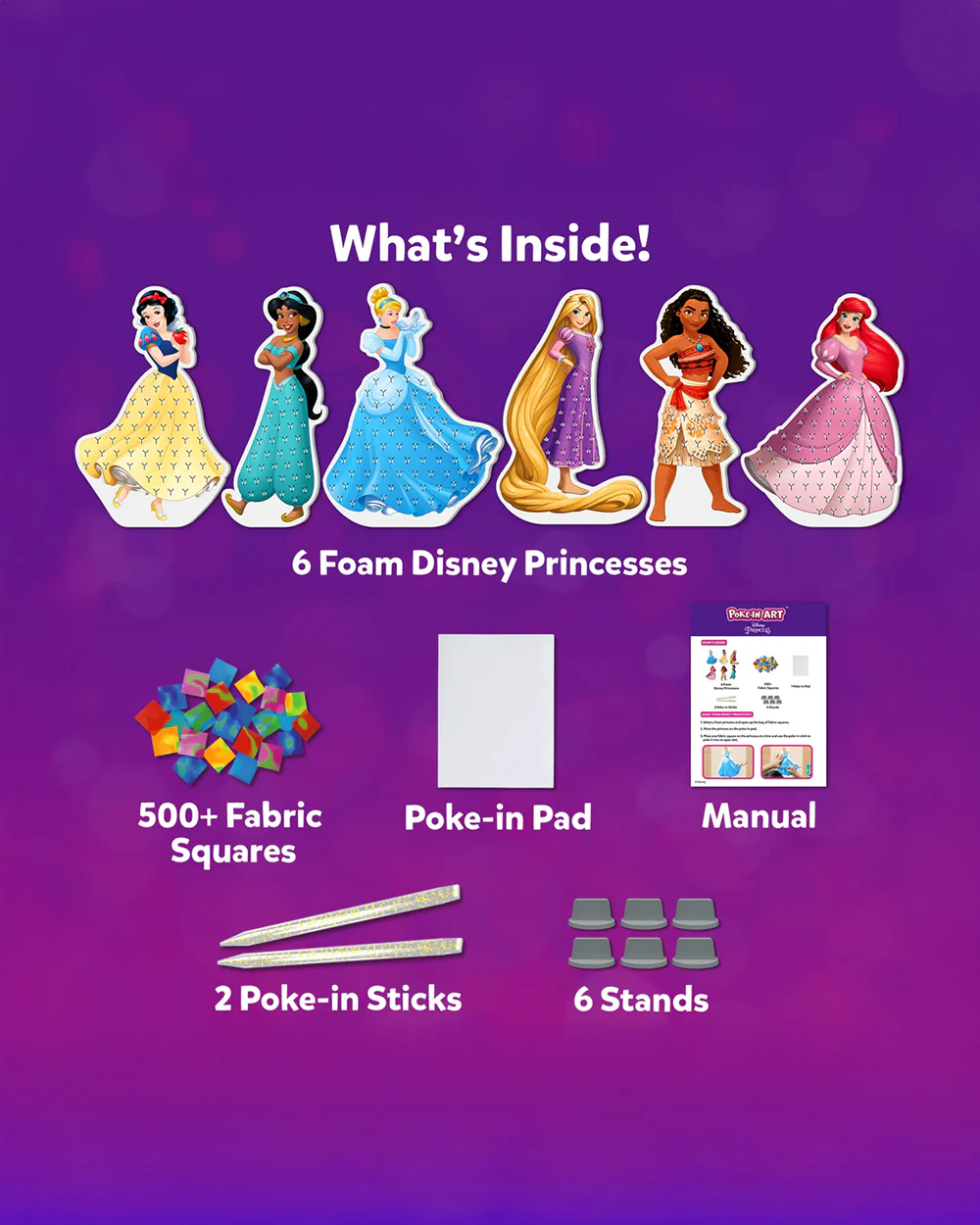 Skillmatics Poke In Art Disney Princess-Art & Craft Kit-Includes 6 Foam Disney Princess-Mess Free Art-4Y+ - Image 3
