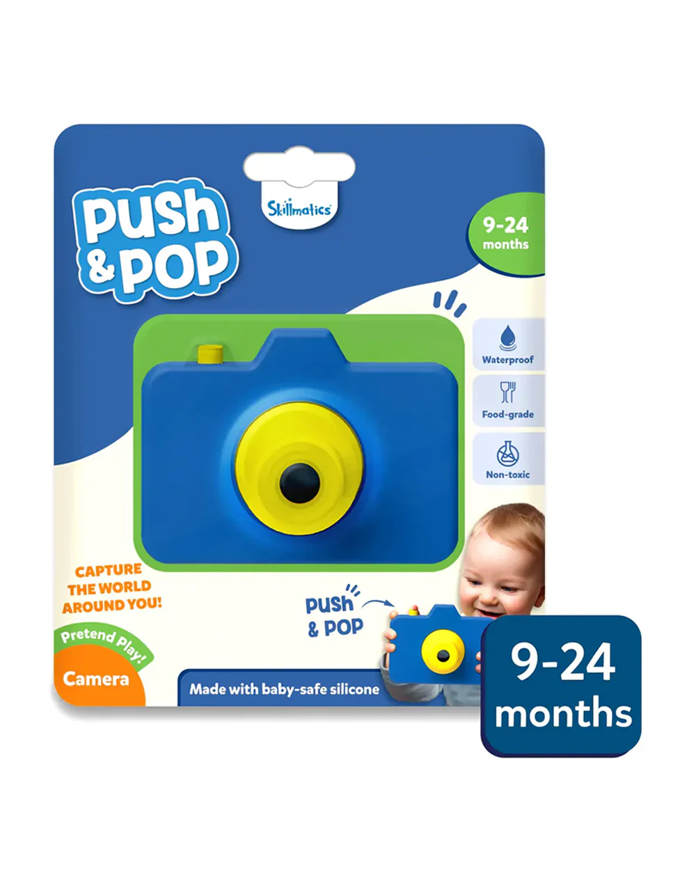 Skillmatics Push & Pop Camera Pretend & Play Toy-Develops Sensory Development-9M+