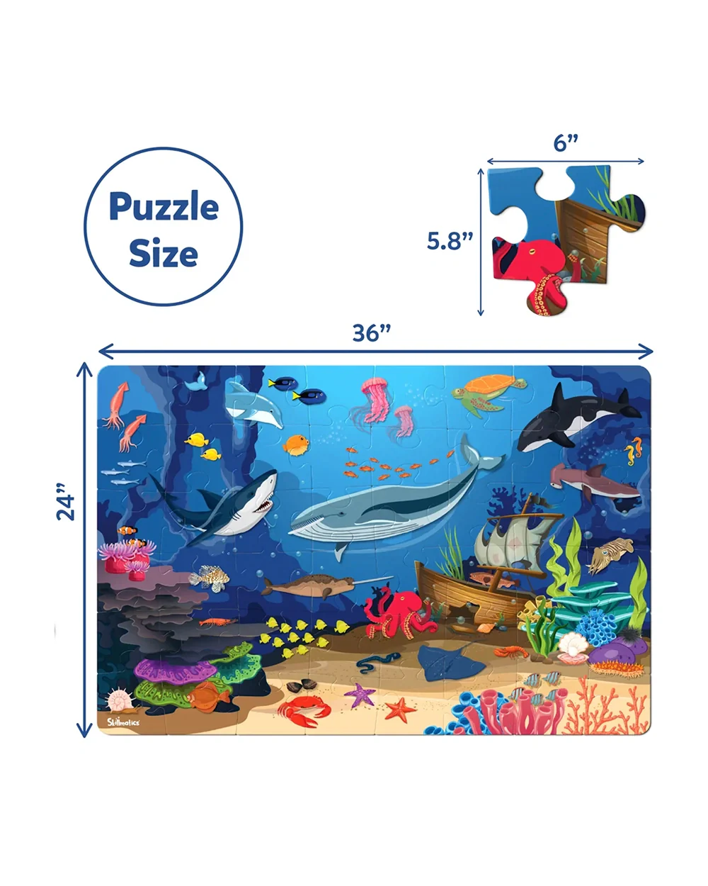 Skillmatics Under Water Floor Puzzle-48 Jumble Pieces-Learning & Educational Toys-12M+ - Image 4