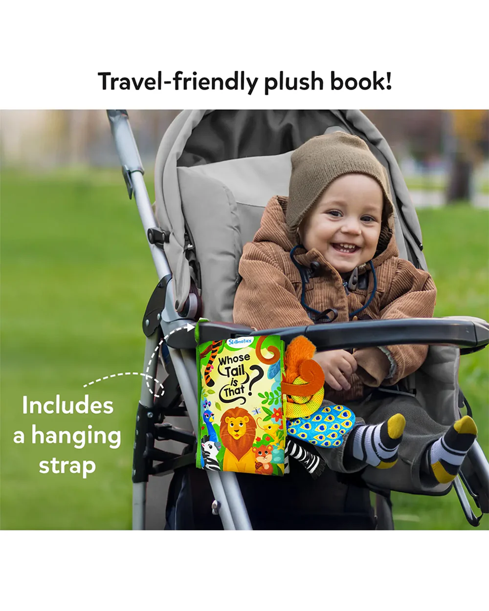Skillmatics Whose Tail Is That Cloth Book-Tear Resistant with Crinkle Pages-Learning & Educational Toys-6M+ - Image 5