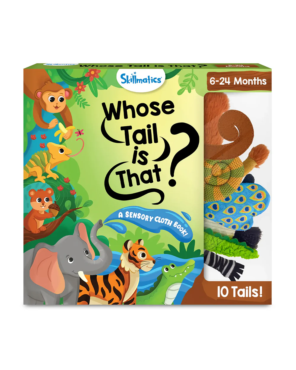 Skillmatics Whose Tail Is That Cloth Book-Tear Resistant with Crinkle Pages-Learning & Educational Toys-6M+ - Image 7