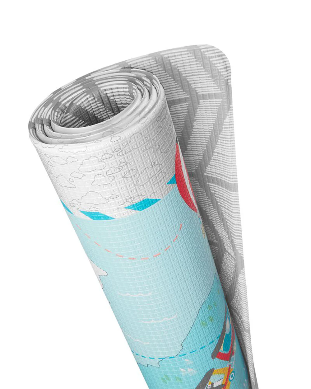 Skip Hop Doubleplay Reversible Playmat-Little Travelers-Baby Tummy Time Adventure, Crawling & Play-Stylish, Safe & Easy to Clean-Indoor Baby Mat-0M+ - Image 2