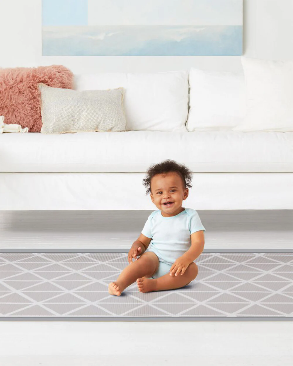 Skip Hop Doubleplay Reversible Playmat-Little Travelers-Baby Tummy Time Adventure, Crawling & Play-Stylish, Safe & Easy to Clean-Indoor Baby Mat-0M+ - Image 8