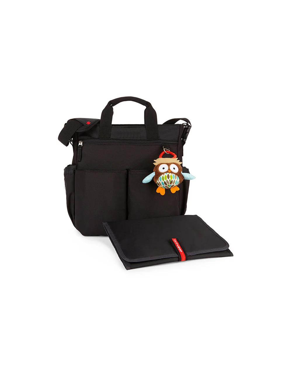 Skip Hop Duo Signature Diaper Bag-With Changing Pad & Removable Shoulder Strap-Black - Image 3