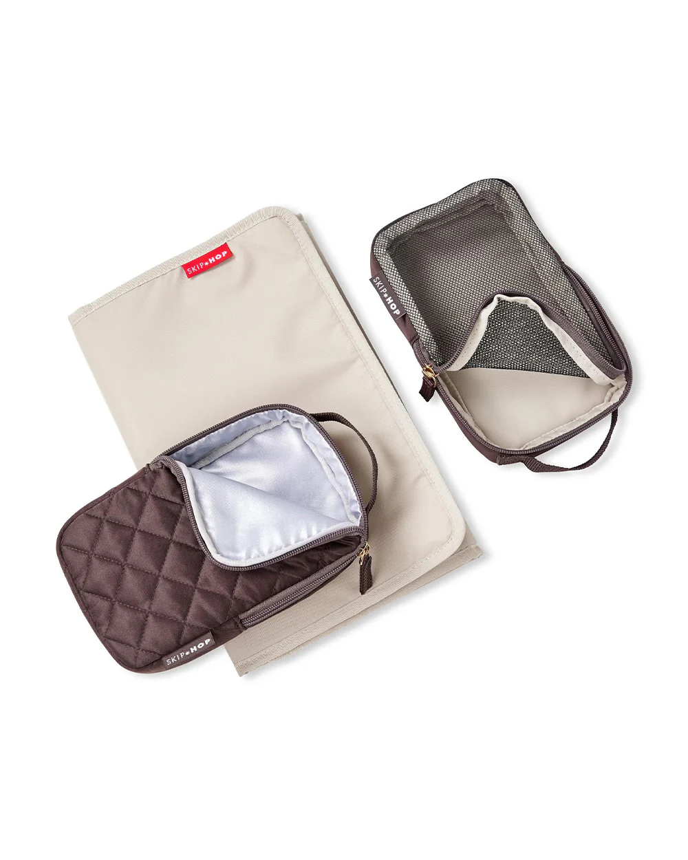 Skip Hop Forma Diaper Bag-Backpack-With Changing Pad-Extra Wide Opening & Lightweight Quilted Design-Chocolate - Image 7